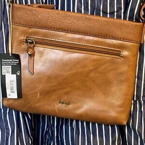 NWT The Sak Womens Sanibel Western Mexican Tooled Crossbody Vegan Purse Brown